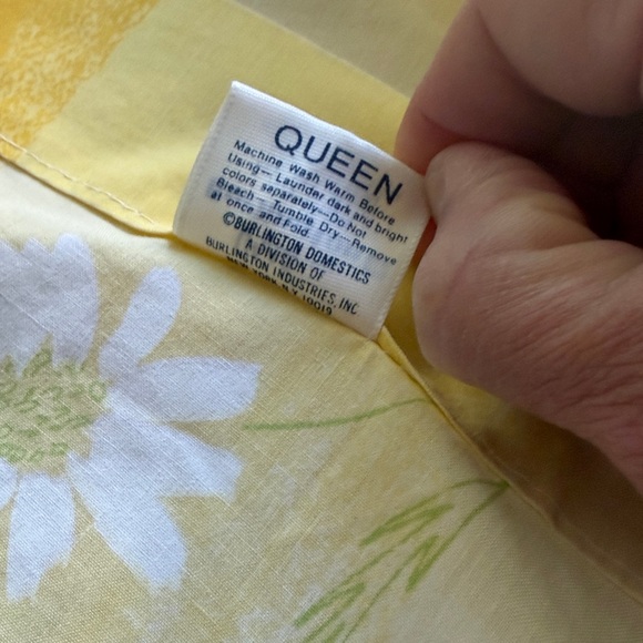 Vintage Burlington Vera Neumann ~ Daisy Ombre ~ Queen Flat Sheet Percale - Picture 4 of 4